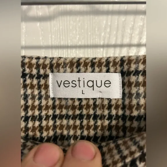Vestique plaid poly wool blend mini skort NWT - Picture 4 of 10